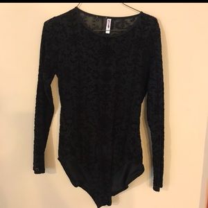 Victorian print crushed velvet bodysuit